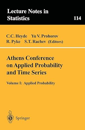 Image du vendeur pour Athens Conference on Applied Probability and Time Series Analysis mis en vente par moluna