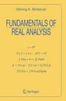 Bild des Verkufers fr Fundamentals of Real Analysis zum Verkauf von moluna