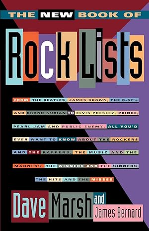 Immagine del venditore per The New Book of Rock Lists venduto da moluna