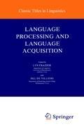 Seller image for Language Processing and Language Acquisition for sale by moluna