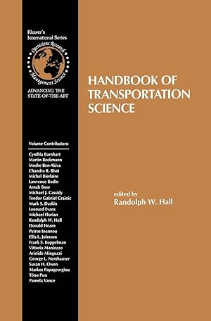 Imagen del vendedor de Handbook of Transportation Science a la venta por moluna