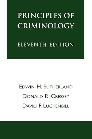 Seller image for Principles of Criminology for sale by moluna