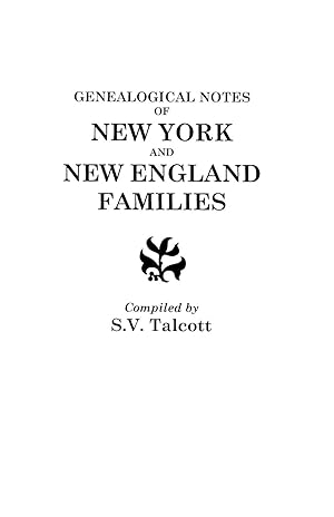 Bild des Verkufers fr Genealogical Notes of New York and New England Families zum Verkauf von moluna