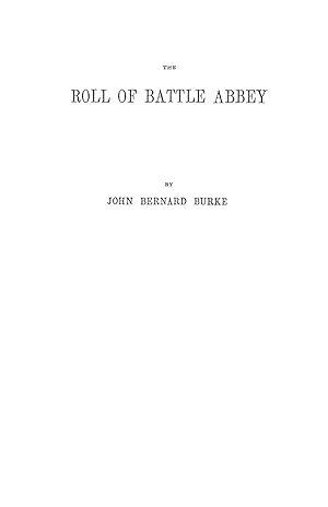 Bild des Verkufers fr The Roll of Battle Abbey zum Verkauf von moluna