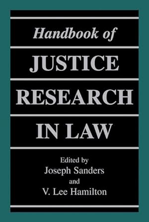 Image du vendeur pour Handbook of Justice Research in Law mis en vente par moluna