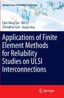 Bild des Verkufers fr Applications of Finite Element Methods for Reliability Studies on ULSI Interconnections zum Verkauf von moluna