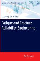 Imagen del vendedor de Fatigue and Fracture Reliability Engineering a la venta por moluna