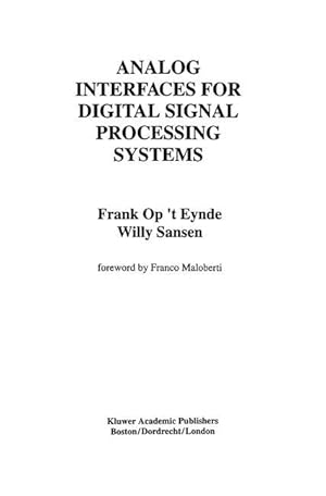 Bild des Verkufers fr Analog Interfaces for Digital Signal Processing Systems zum Verkauf von moluna