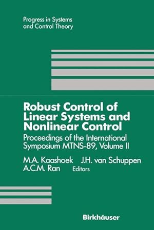 Imagen del vendedor de Robust Control of Linear Systems and Nonlinear Control a la venta por moluna
