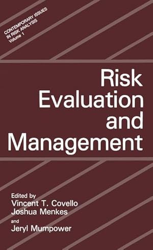 Seller image for Risk Evaluation and Management for sale by moluna