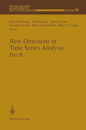Seller image for New Directions in Time Series Analysis for sale by moluna