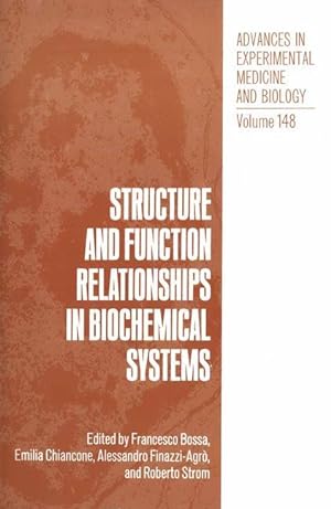 Immagine del venditore per Structure and Function Relationships in Biochemical Systems venduto da moluna