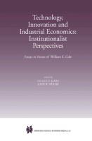 Seller image for Technology, Innovation and Industrial Economics: Institutionalist Perspectives for sale by moluna