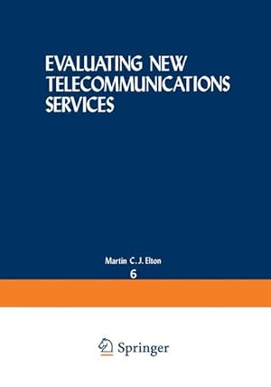 Bild des Verkufers fr Evaluating New Telecommunications Services zum Verkauf von moluna