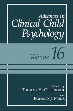 Bild des Verkufers fr Advances in Clinical Child Psychology zum Verkauf von moluna