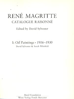 Seller image for Cataloque Raisonne Volume I Oil Paintings 1916 - 1930 for sale by avelibro OHG