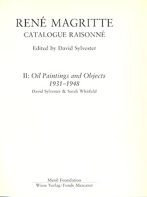 Bild des Verkufers fr Cataloque Raisonne Volume II Oil Paintings and Objects 1931 - 1948 zum Verkauf von avelibro OHG