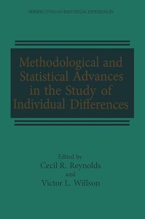 Immagine del venditore per Methodological and Statistical Advances in the Study of Individual Differences venduto da moluna