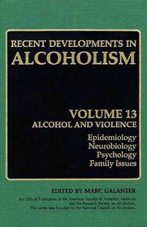 Seller image for Recent Developments in Alcoholism for sale by moluna