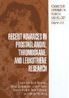 Bild des Verkufers fr Recent Advances in Prostaglandin, Thromboxane, and Leukotriene Research zum Verkauf von moluna