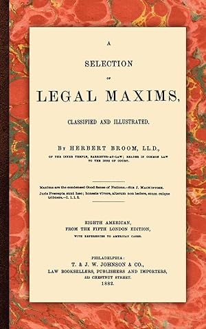Bild des Verkufers fr A Selection of Legal Maxims zum Verkauf von moluna