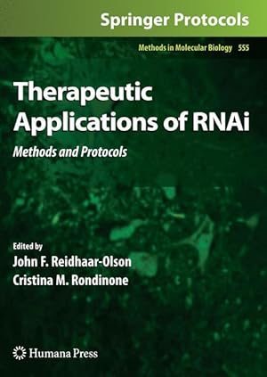 Bild des Verkufers fr Therapeutic Applications of RNAi zum Verkauf von moluna