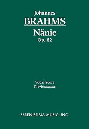 Bild des Verkufers fr Nanie, Op. 82 - Vocal Score zum Verkauf von moluna