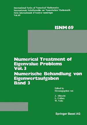 Seller image for Numerical Treatment of Eigenvalue Problems Vol. 3 / Numerische Behandlung von Eigenwertaufgaben Band 3 for sale by moluna