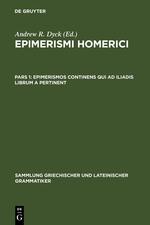 Seller image for Epimerismos continens qui ad Iliadis librum A pertinent for sale by moluna