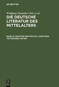 Seller image for Register der Drucke, Sonstigen Textzeugen, Initien for sale by moluna