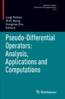 Seller image for Pseudo-Differential Operators: Analysis, Applications and Computations for sale by moluna