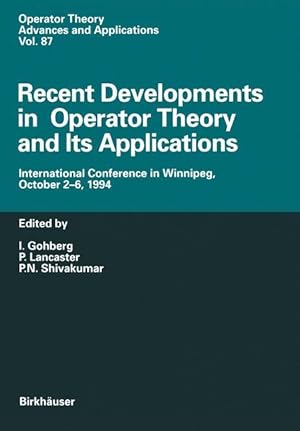 Seller image for Recent Developments in Operator Theory and Its Applications for sale by moluna