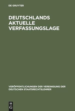 Seller image for Deutschlands aktuelle Verfassungslage for sale by moluna