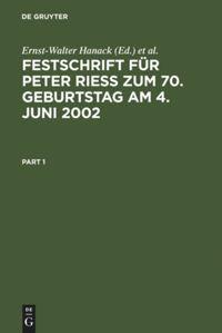 Seller image for Festschrift fr Peter Riess zum 70. Geburtstag am 4. Juni 2002 for sale by moluna