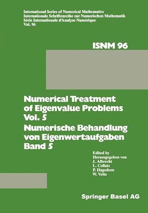Seller image for Numerical Treatment of Eigenvalue Problems Vol. 5 / Numerische Behandlung von Eigenwertaufgaben Band 5 for sale by moluna