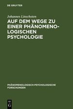 Imagen del vendedor de Auf dem Wege zu einer Phaenomenologischen Psychologie a la venta por moluna