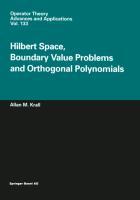 Seller image for Hilbert Space, Boundary Value Problems and Orthogonal Polynomials for sale by moluna