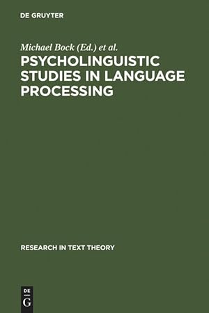 Bild des Verkufers fr Psycholinguistic Studies in Language Processing zum Verkauf von moluna