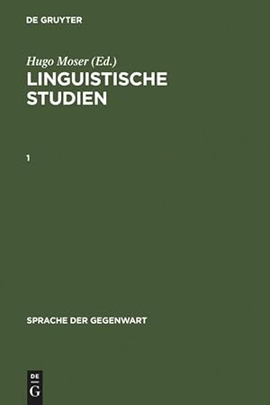 Seller image for Moser, Hugo Moser, Hugo: Linguistische Studien. 1 for sale by moluna