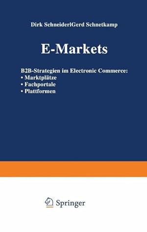 Seller image for E-Markets for sale by moluna