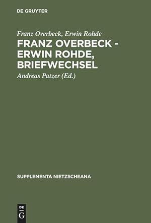 Seller image for Franz Overbeck - Erwin Rohde, Briefwechsel for sale by moluna