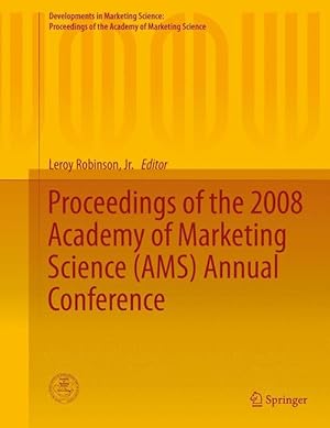 Immagine del venditore per Proceedings of the 2008 Academy of Marketing Science (AMS) Annual Conference venduto da moluna