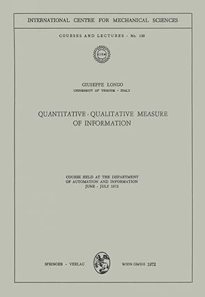 Immagine del venditore per Quantitative-Qualitative Measure of Information venduto da moluna