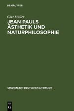 Image du vendeur pour Jean Pauls sthetik und Naturphilosophie mis en vente par moluna