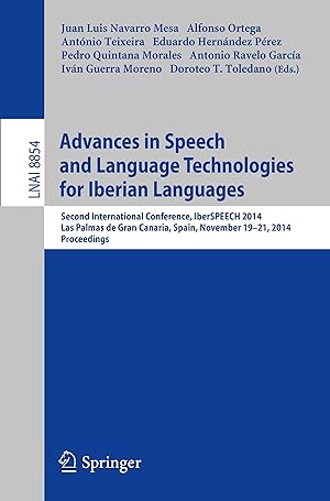Bild des Verkufers fr Advances in Speech and Language Technologies for Iberian Languages zum Verkauf von moluna