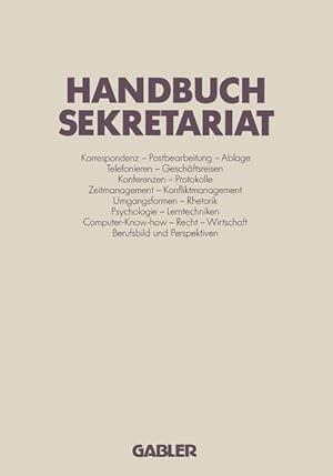 Imagen del vendedor de Handbuch Sekretariat a la venta por moluna