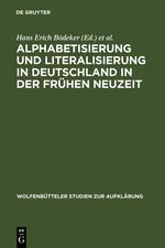 Bild des Verkufers fr Alphabetisierung und Literalisierung in Deutschland in der Frhen Neuzeit zum Verkauf von moluna