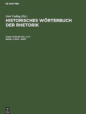 Immagine del venditore per Historisches Woerterbuch der Rhetorik: Pos - Rhet venduto da moluna