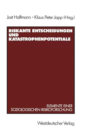 Immagine del venditore per Riskante Entscheidungen und Katastrophenpotentiale venduto da moluna