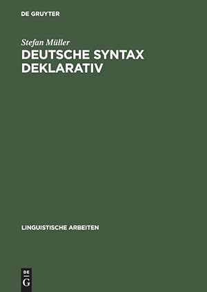 Bild des Verkufers fr Deutsche Syntax deklarativ zum Verkauf von moluna